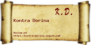 Kontra Dorina névjegykártya