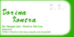 dorina kontra business card